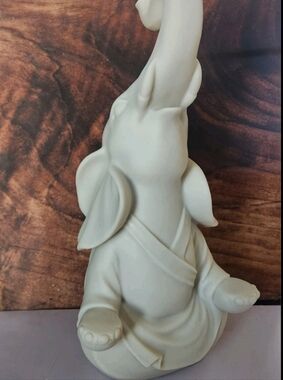 Elephant Zen Meditating Statue Decor, 12.5 inch Elephant Yoga Statue Mindfulness